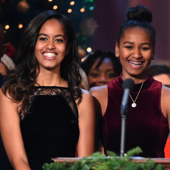 Malia Obama & Sasha Obama Make Rare Appearance Together in Party Photo